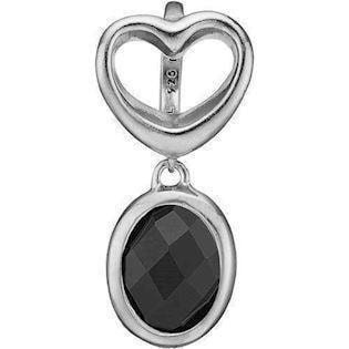 Christina Open onyx heart åbent hjerte med onyx vedhæng, model 610-S63black køb det billigst hos Guldsmykket.dk her